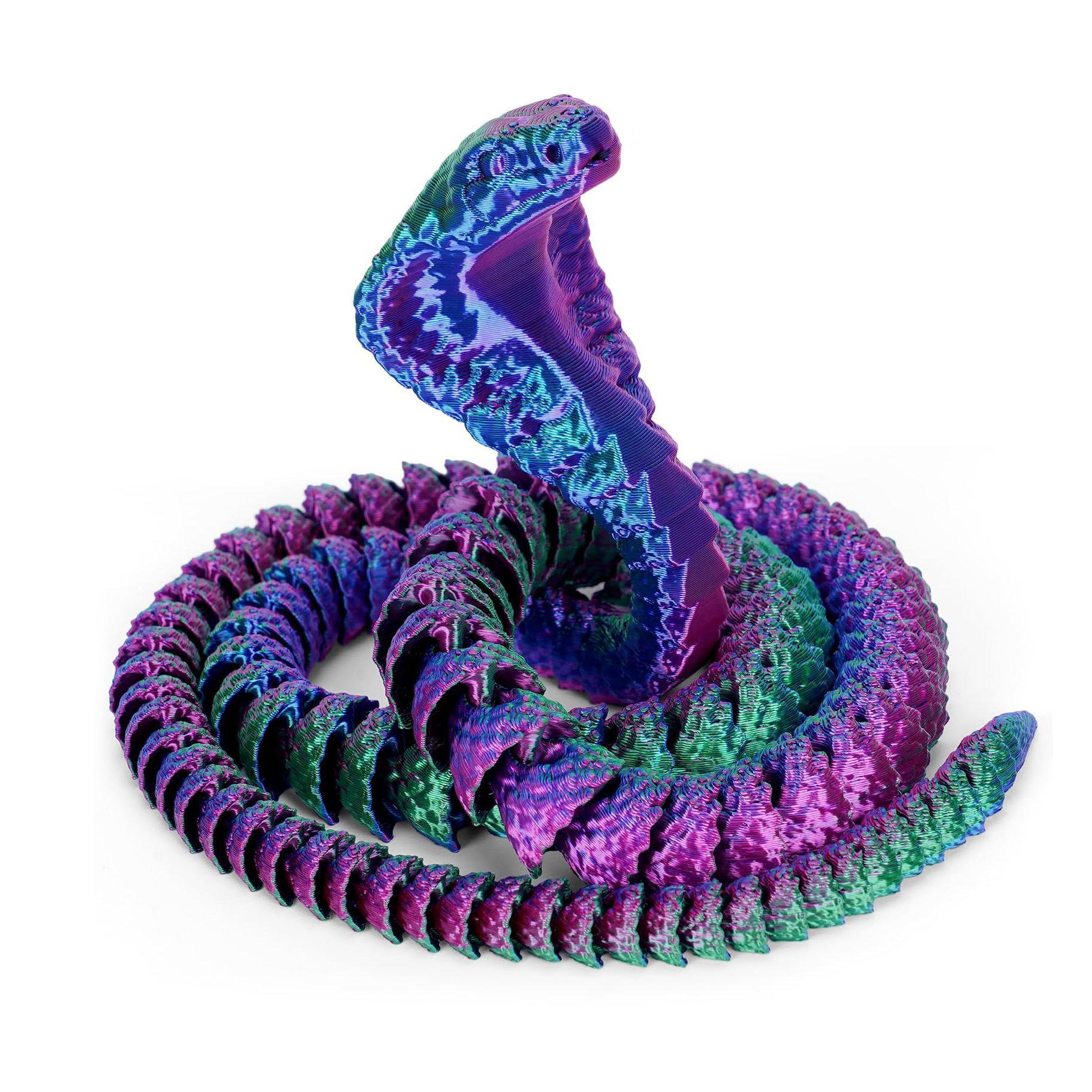 3D Printing Figure - 3D Printed Snake Serpent Figures Desk