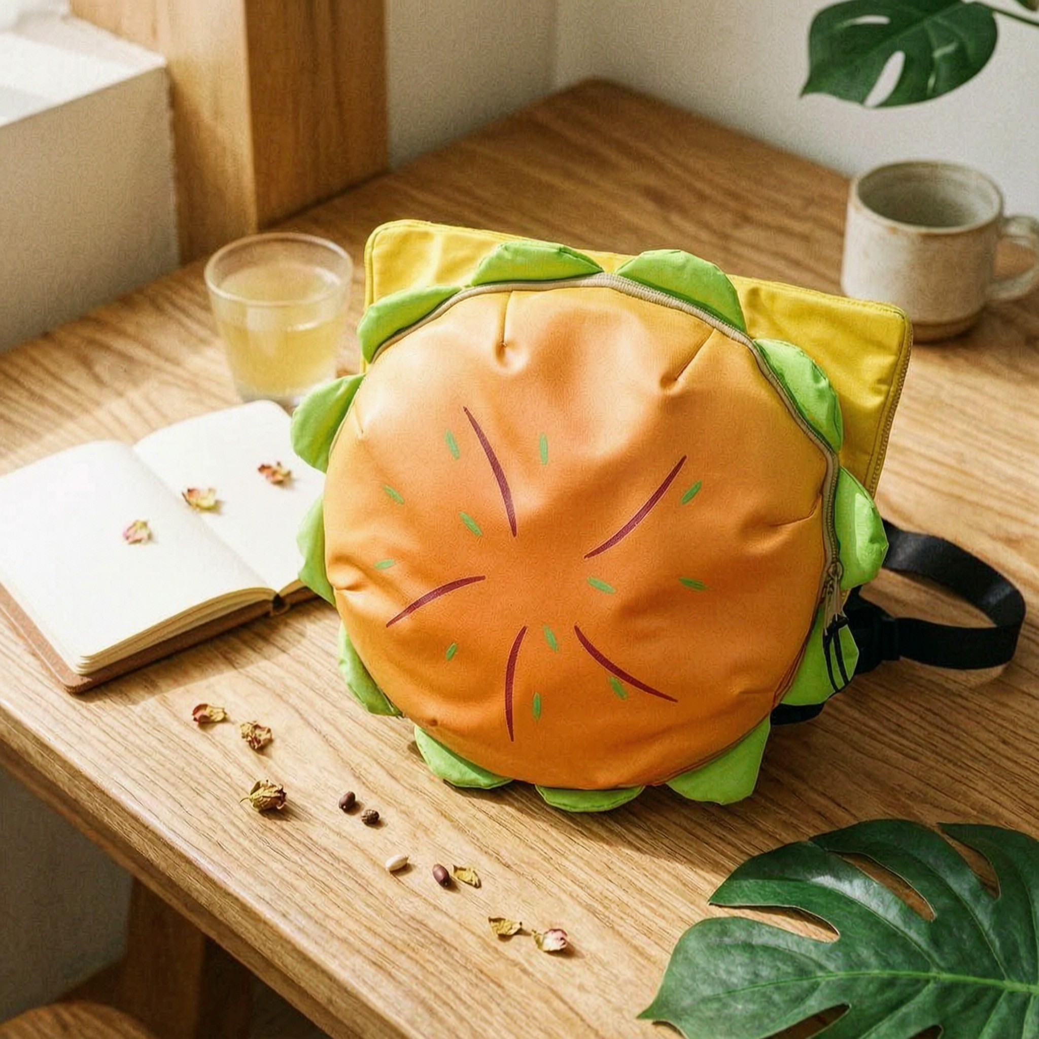 3D Printing Design - Hamburger Backpack Cute Cartoon Backpack Hamburger