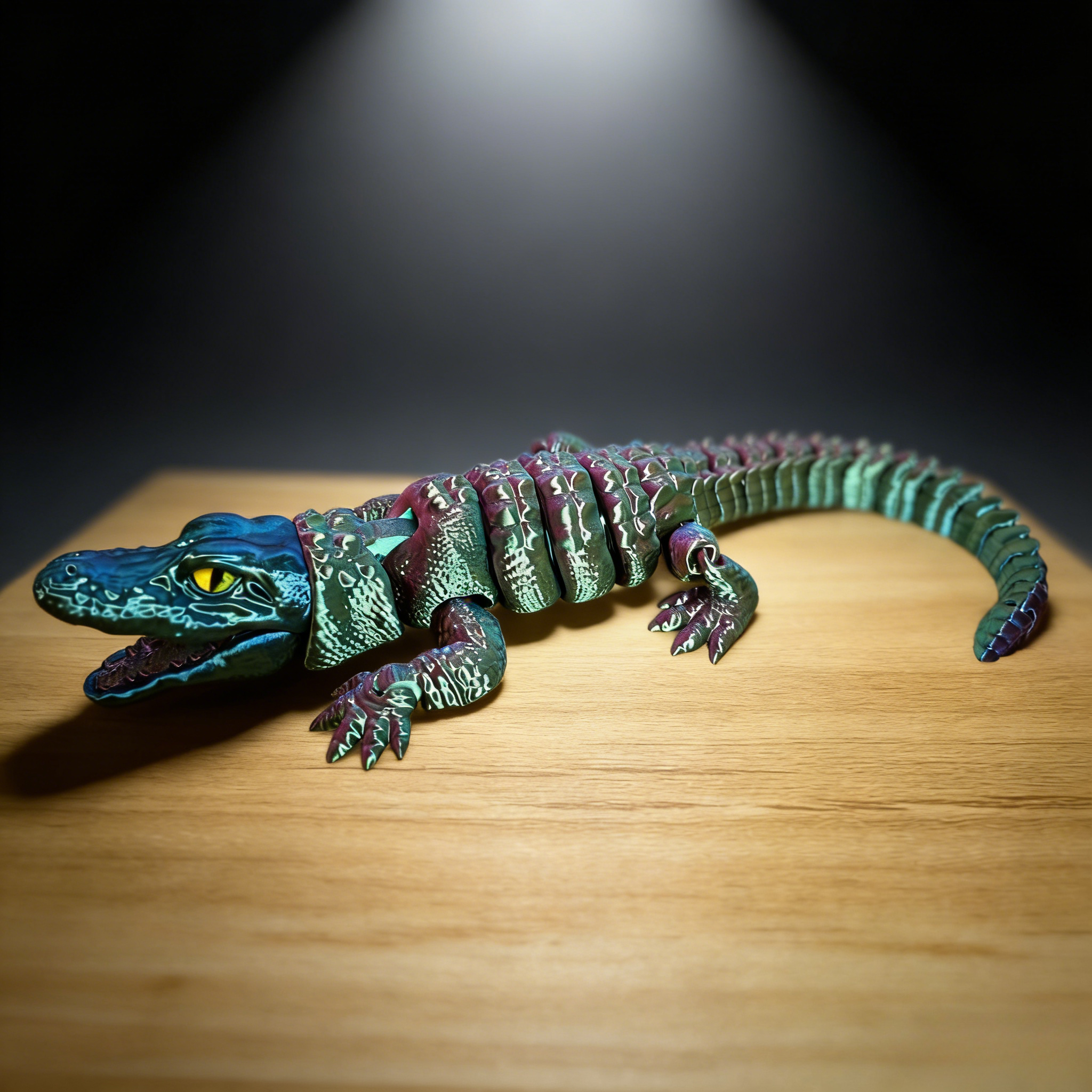 3D Printed Crocodile with Inte - огляд і ціна 3D Printing Gif