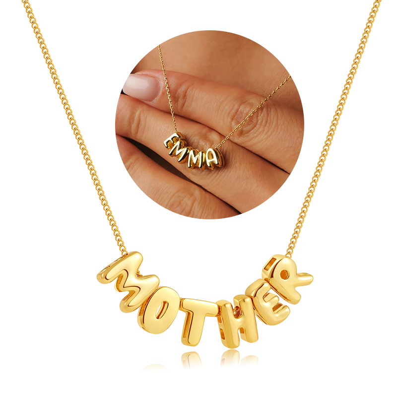 Bubble Letter Necklaces Custom - огляд і ціна 3D Printing Jewellery