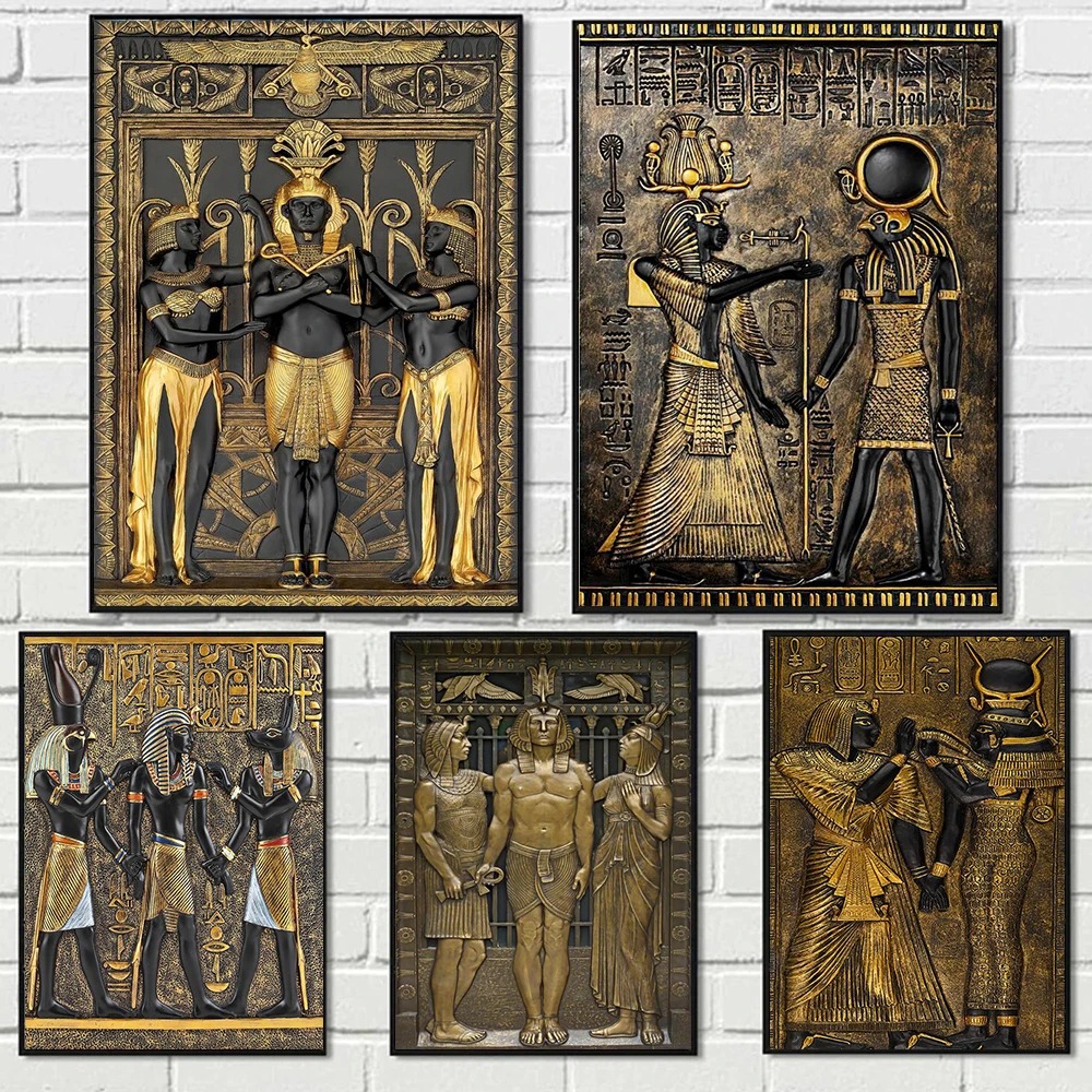 Black Golden Ancient Egyptian  - огляд і ціна 3D Printing Wall
