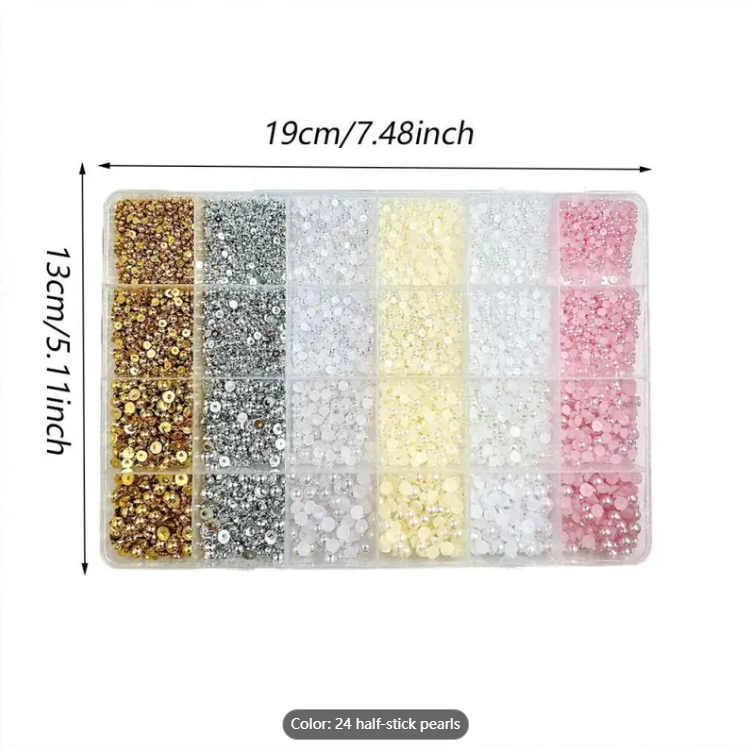1Box 3800pcs 3D Flatback Pearl - огляд і ціна 3D Printing Jewellery