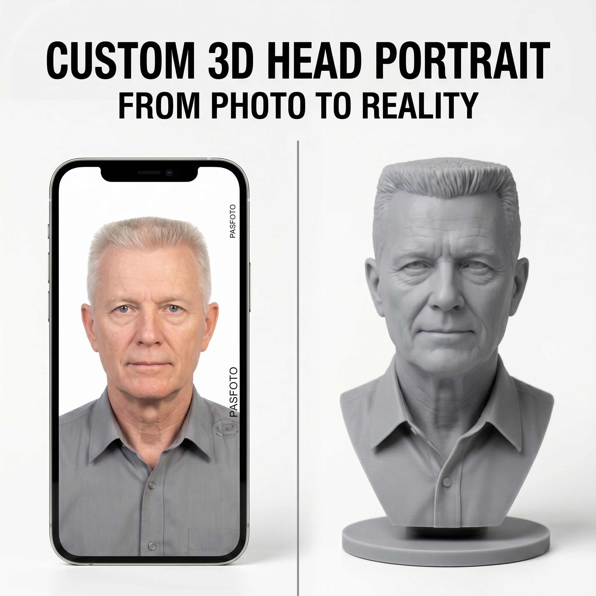 Personalized 3D Printed Bust F - огляд і ціна 3D Printing Liquid