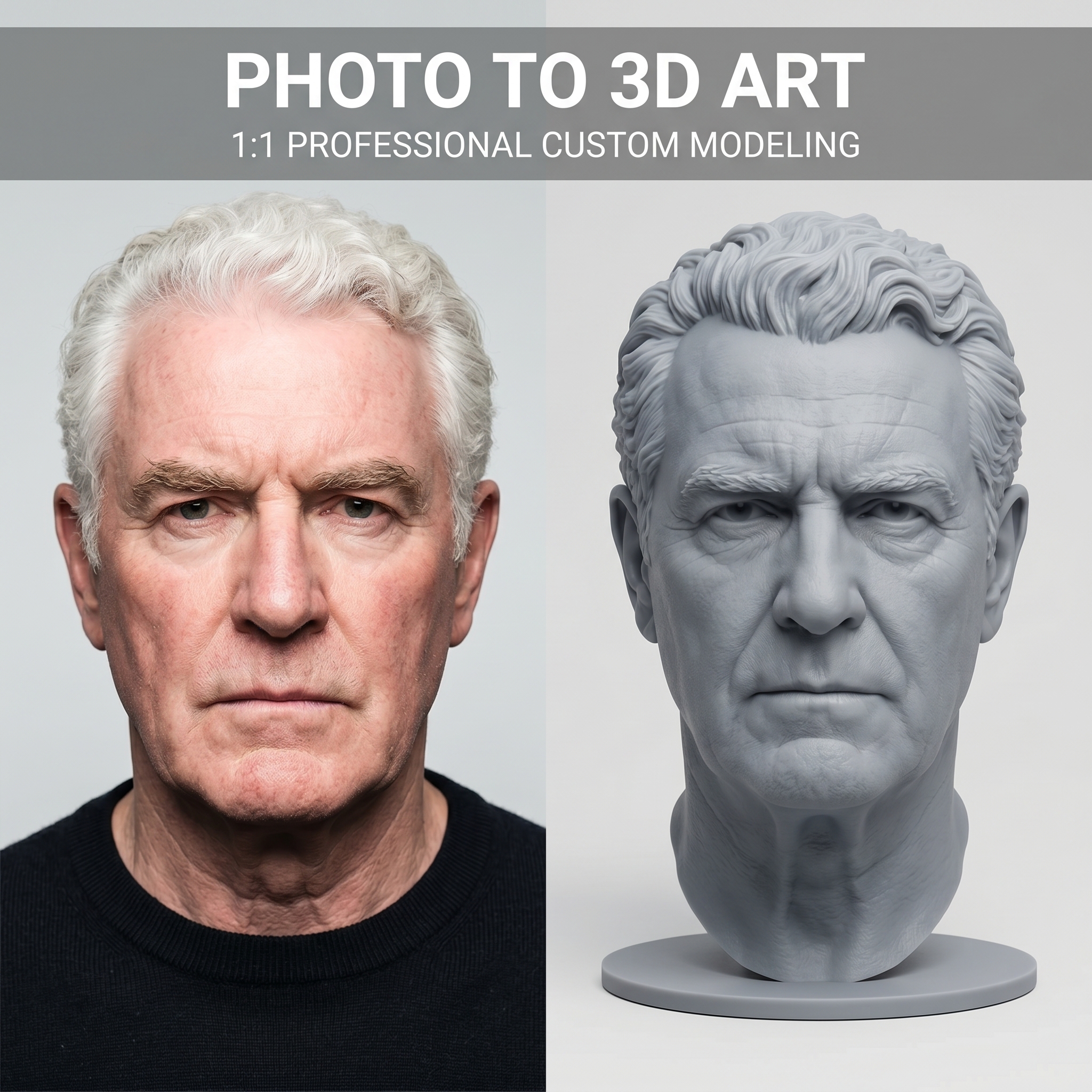 Personalized 3D Printed Bust F - огляд і ціна 3D Printing Liquid