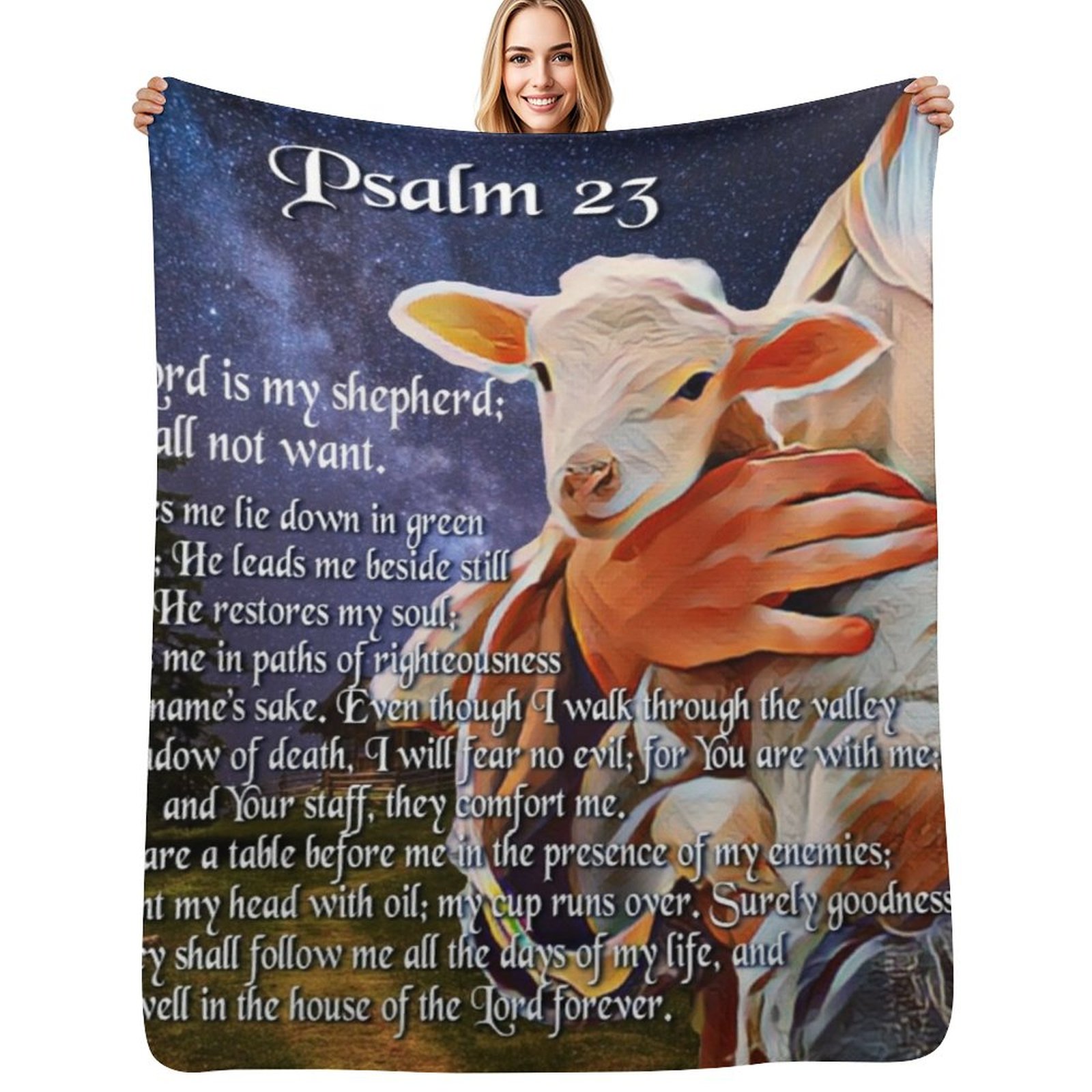 Psalm 23 Bible Verse Throw Bla - огляд і ціна 3D Printing Verse