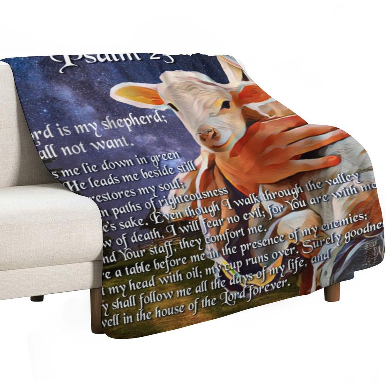 Psalm 23 Bible Verse Throw Bla - огляд і ціна 3D Printing Verse