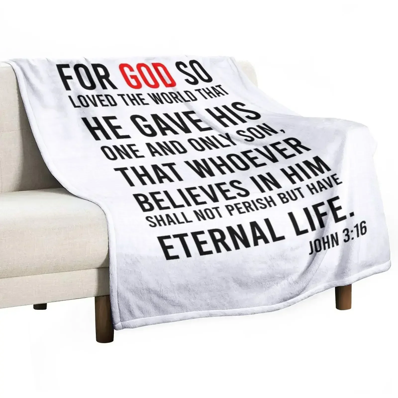 John 3:16 Bible Verse Throw Bl - огляд і ціна 3D Printing Verse