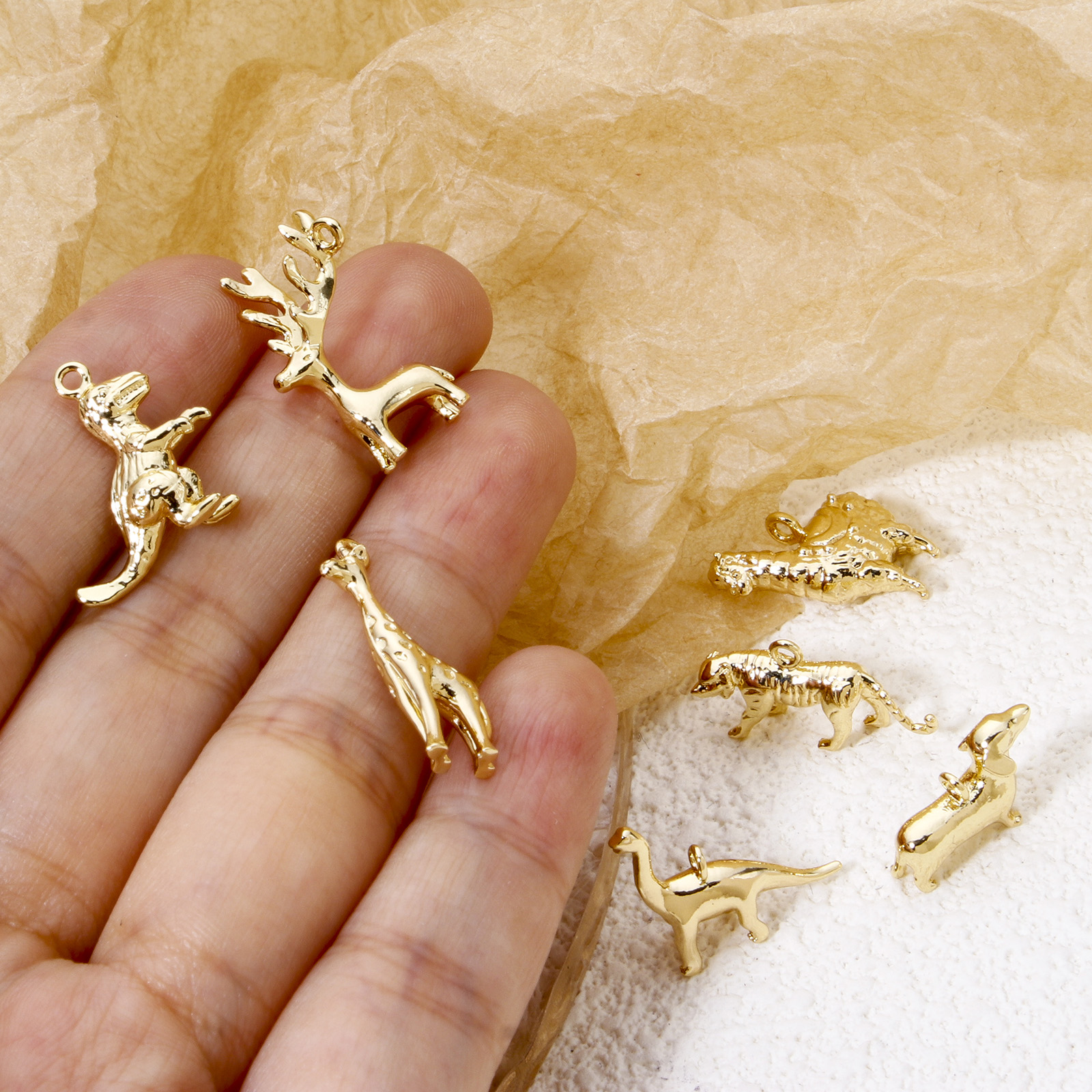 2pcs Animal Brass Charms 18k G - огляд і ціна 3D Printing Jewellery
