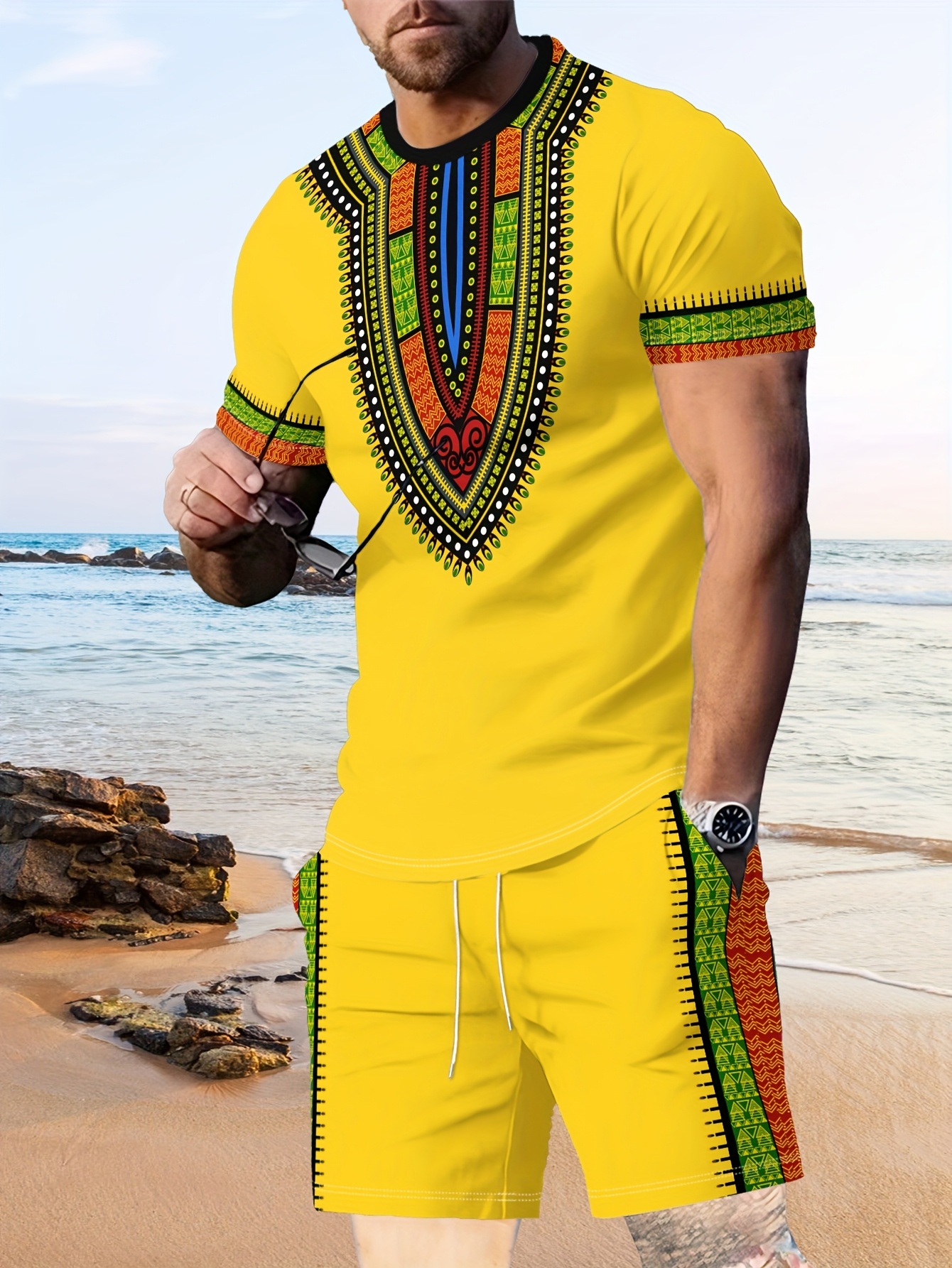 New Men's Suits African Dashik - огляд і ціна 3D Printing Custom
