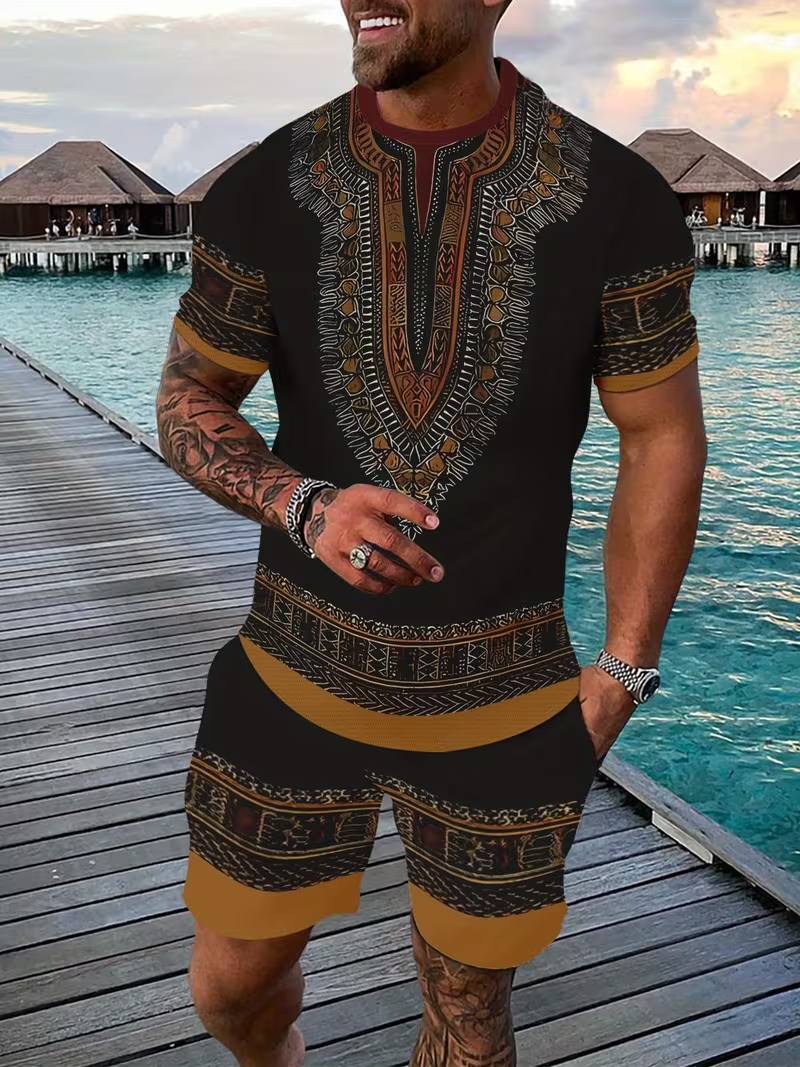 New Men's Suits African Dashik - огляд і ціна 3D Printing Custom