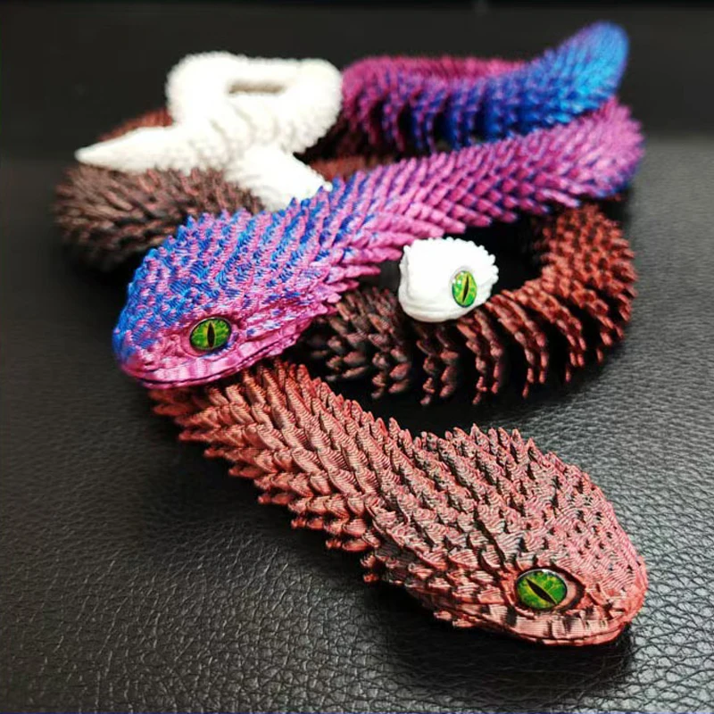 3D Printed Snake Movable Joint - огляд і ціна 3D Printing Gif