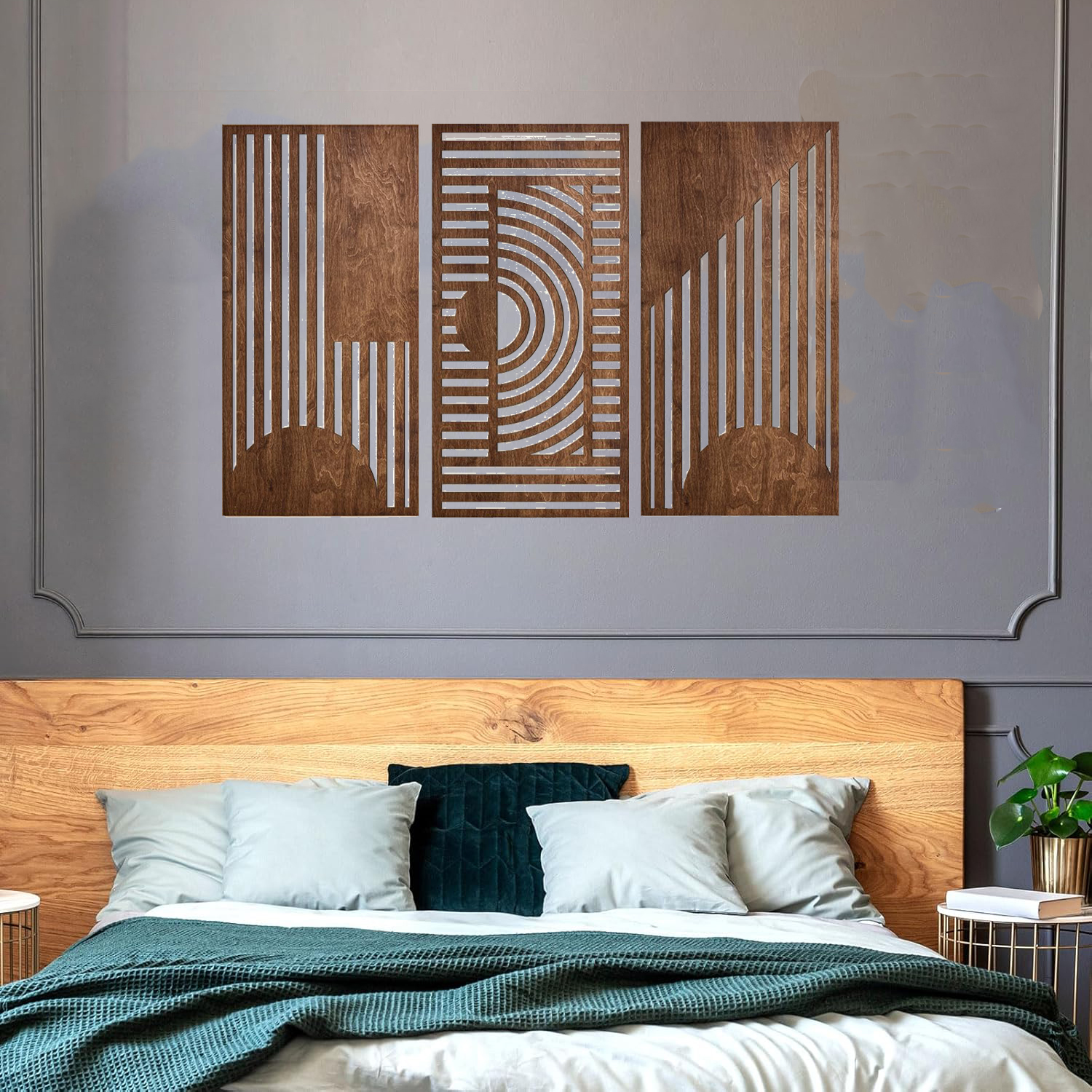 3 Pcs Geometric Wood Wall Art  - огляд і ціна 3D Printing Wall