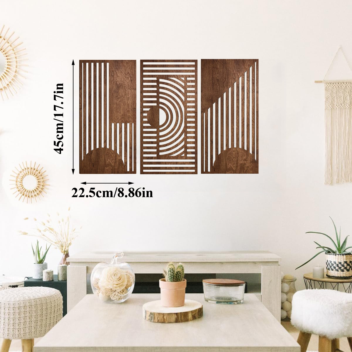 3 Pcs Geometric Wood Wall Art  - огляд і ціна 3D Printing Wall