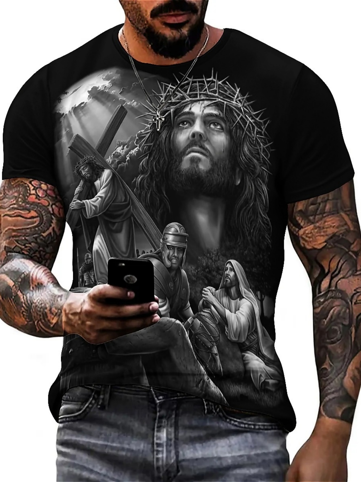 Men'S Plus Size Jesus 3D Print - огляд і ціна 3D Printing Design