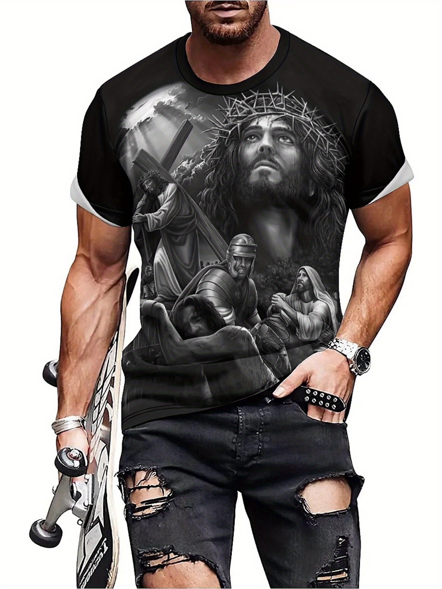 Men'S Plus Size Jesus 3D Print - огляд і ціна 3D Printing Design