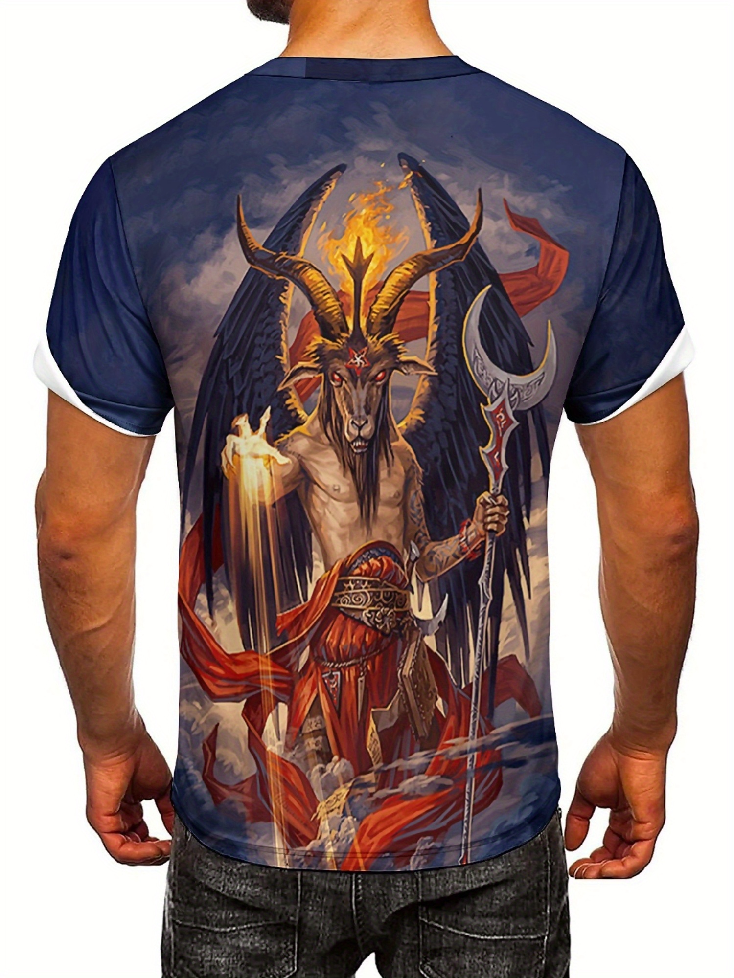 Men's 3D Demon Print T-Shirt | - огляд і ціна 3D Printing Design