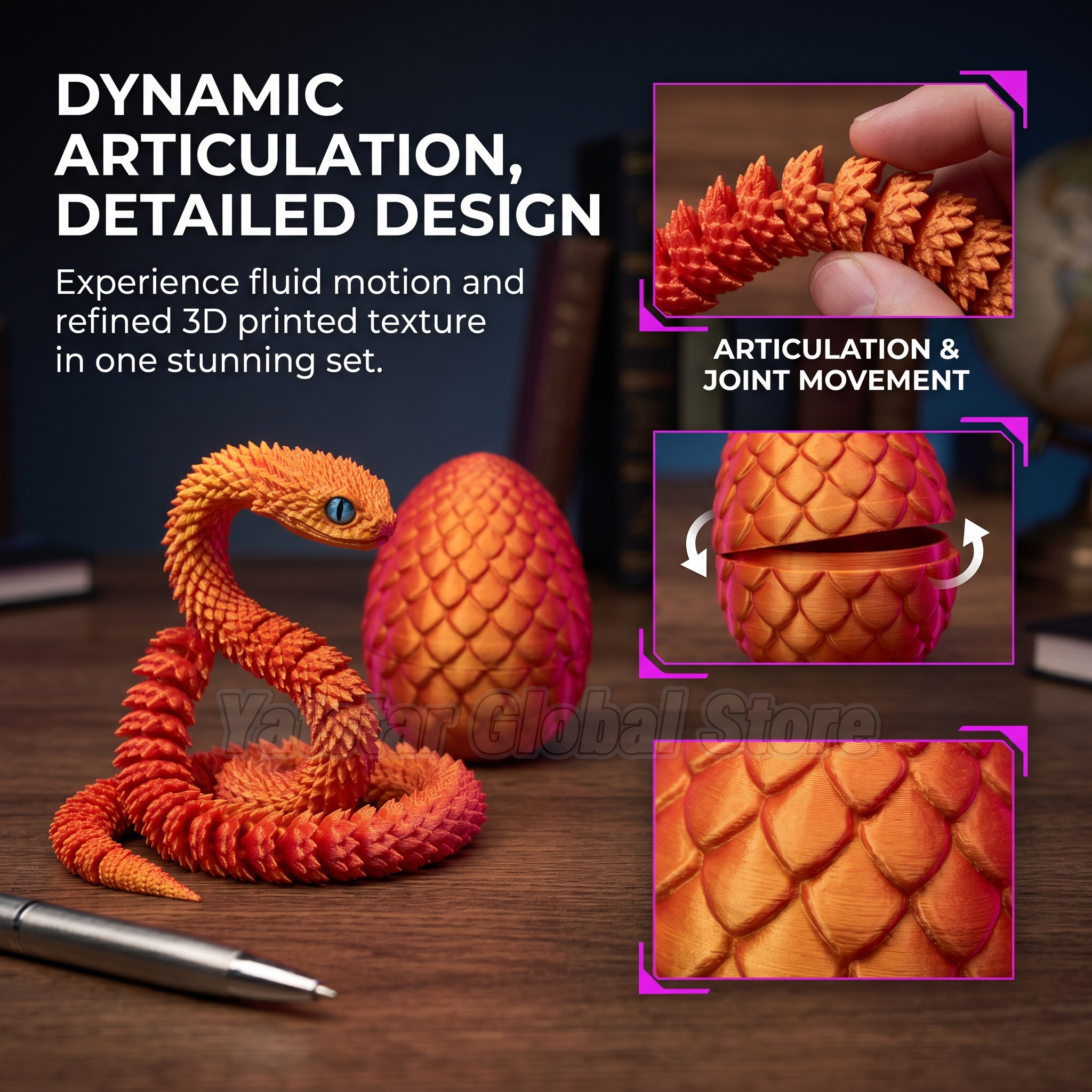 3D Printed Snake Egg Toy Creat - огляд і ціна 3D Printing Idea