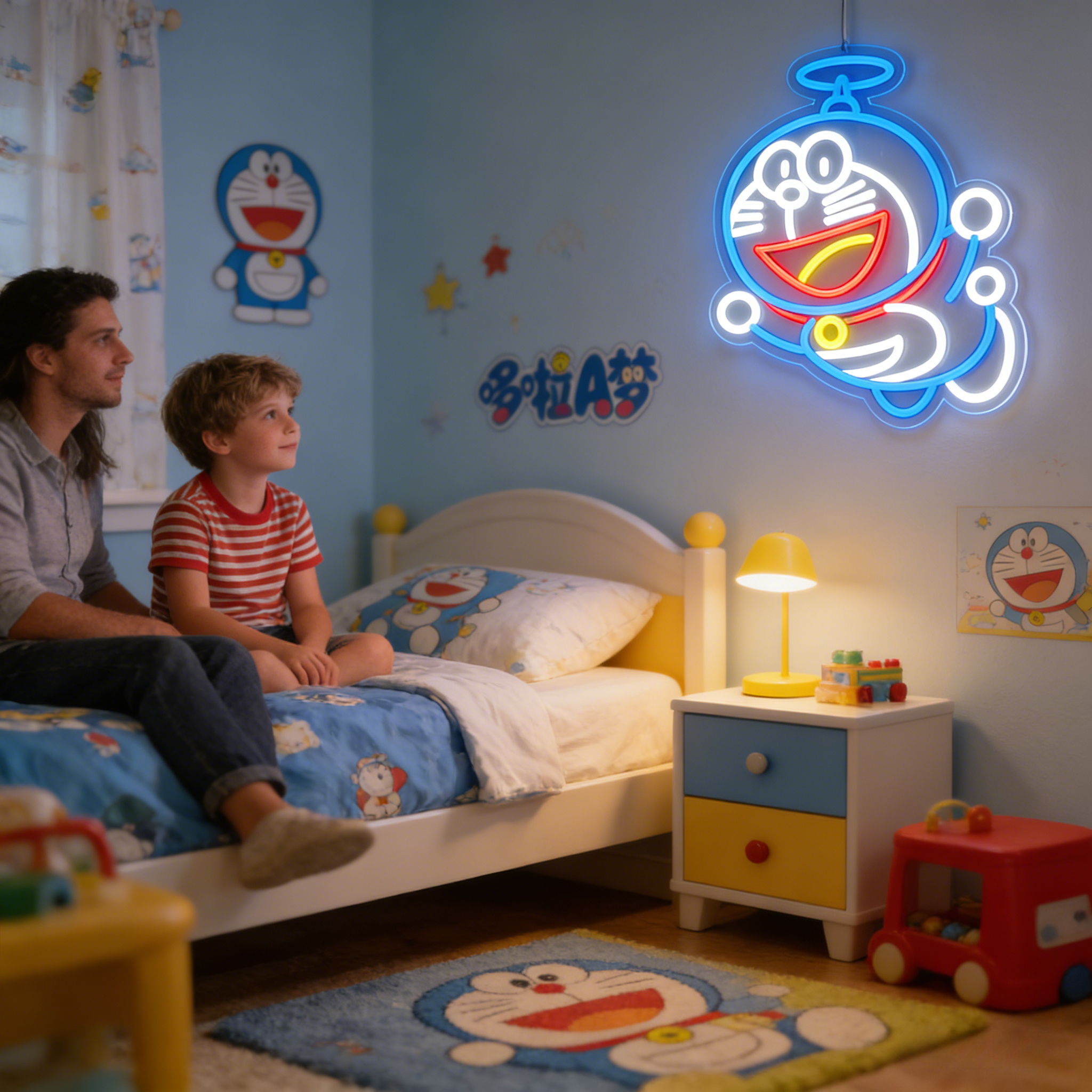 Doraemon Neon Sign LED USB Dim - огляд і ціна 3D Printing Lamp