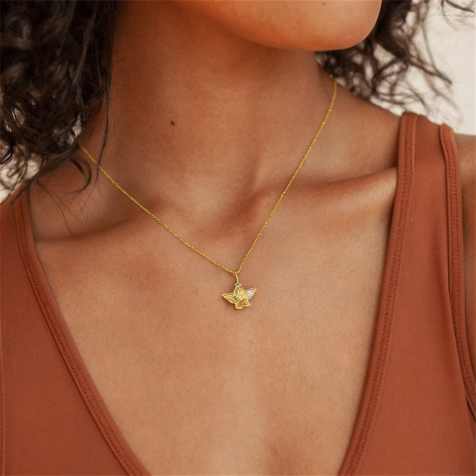 1pc Angel 3D Pendant Charm Nec - огляд і ціна 3D Printing Jewellery